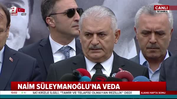 Başbakan Yıldırım Naim Süleymanoğlu'nun cenaze namazı öncesi açıklama yaptı