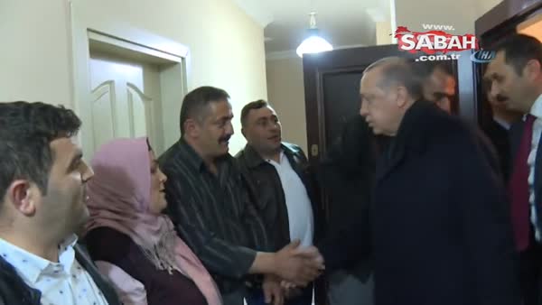 Cumhurbaşkanı Erdoğan, Eren Bülbül'ün evini ziyaret etti