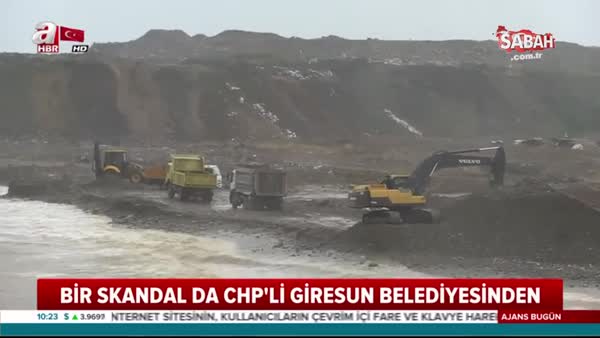 CHP’li Giresun Belediyesinden skandal! Çöpü denize döktüler