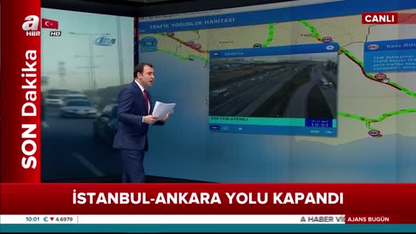 İstanbul-Ankara yolu trafiğe kapandı