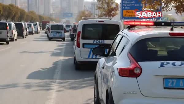 Düğün konvoyundaki silahı almaya çalışan polise saldırı