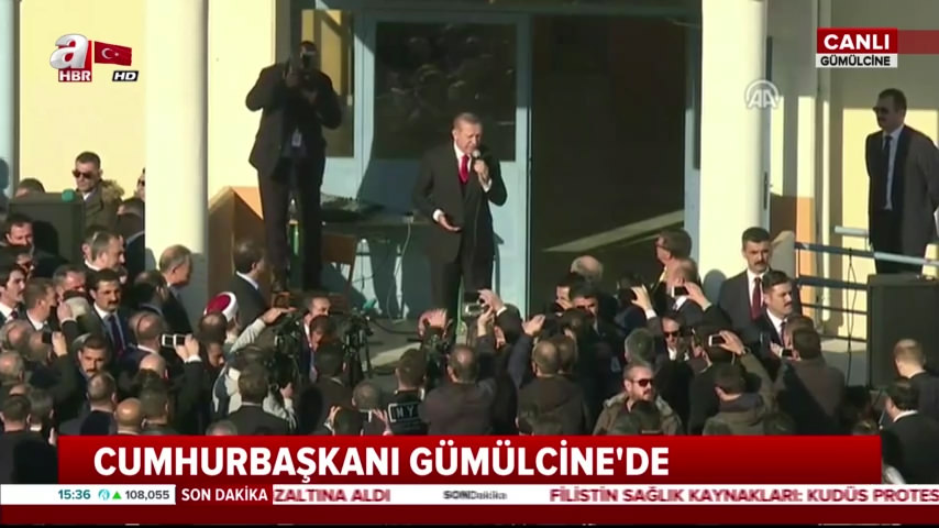 Cumhurbaşkanı Erdoğan Gümülcine’de soydaşlara hitap etti