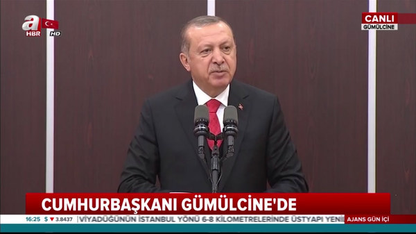 Cumhurbaşkanı Erdoğan Gümülcine'de