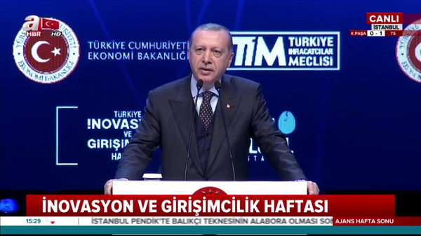 Cumhurbaşkanı Erdoğan İnovasyon ve Girişimcilik Haftası Kapanış Töreni'nde konuştu