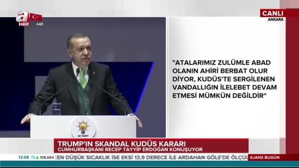 Cumhurbaşkanı Erdoğan'dan Kudüs şiiri