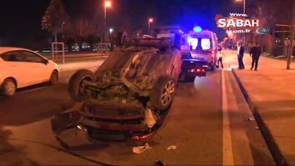 Maltepe’de kaza yapan kadın sürücü şoka girdi
