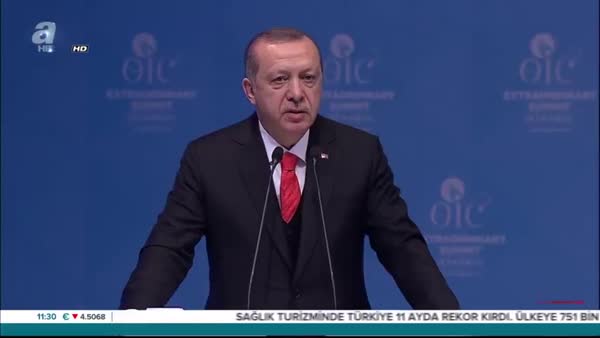 Cumhurbaşkanı Erdoğan, İslam İşbirliği Teşkilatı (İİT) Olağanüstü Zirvesi'nde önemli açıklamalarda bulundu