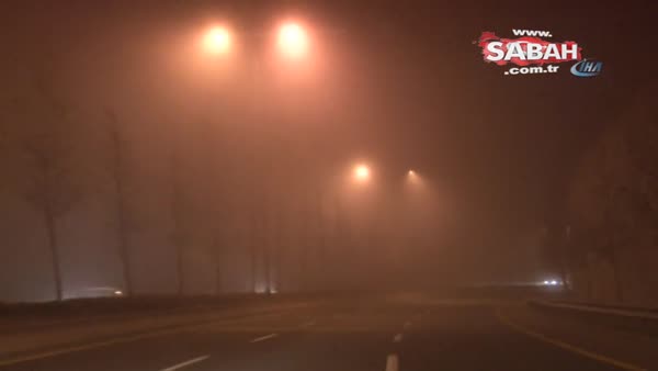 Başkent'te yoğun sis sürücülere zor anlar yaşattı