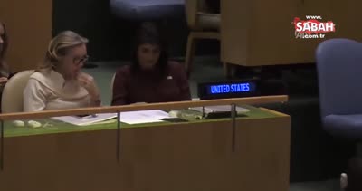 BM’de tarihi karar açıklanırken ABD temsilcisi salonu böyle terk etti!