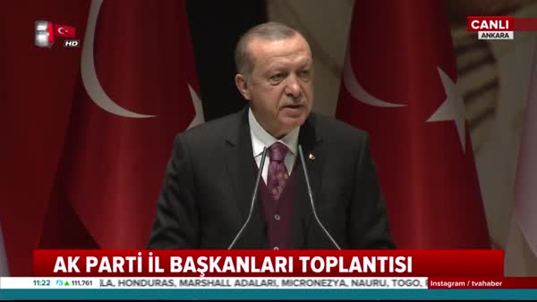 Cumhurbaşkanı Erdoğan'dan AK Parti İl Başkanları'nda dünyaya ders niteliğinde mesajlar
