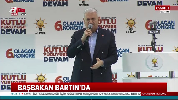 Başbakan Yıldırım, Bartın'da AK Parti İl Kongresi'nde konuştu