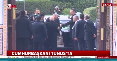 Cumhurbaşkanı Erdoğan Tunus’ta resmi törenle karşılandı