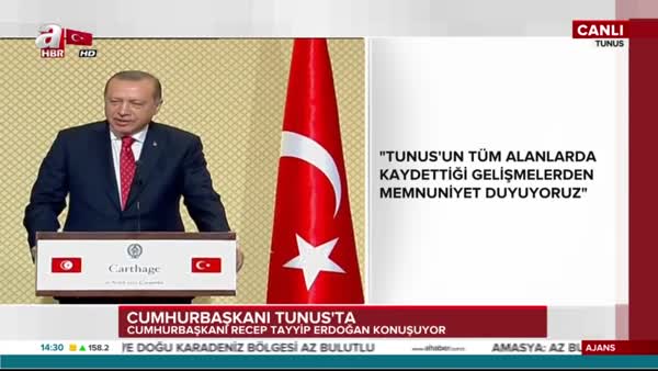 Cumhurbaşkanı Erdoğan Tunus'ta konuştu