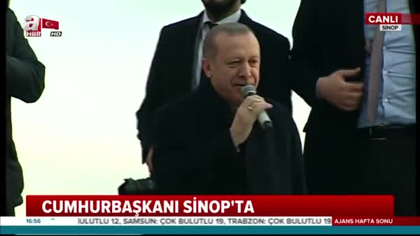 Cumhurbaşkanı Erdoğan Sinoplu vatandaşlara hitap etti