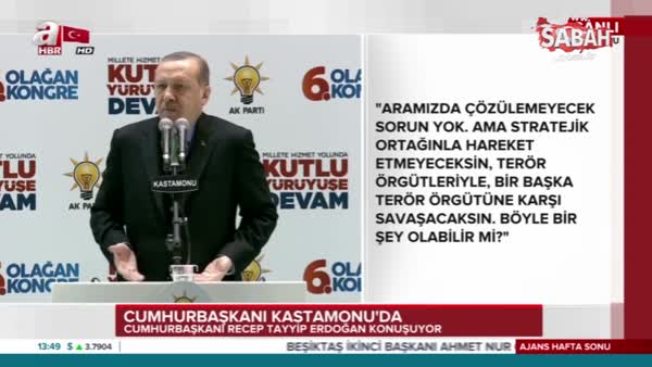 Cumhurbaşkanı Erdoğan'dan operasyon sinyali