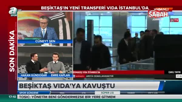 Beşiktaş'ın yeni transferi Vida İstanbul'a geldi
