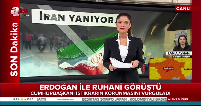 Erdoğan, Ruhani ile görüştü