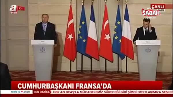 Erdoğan'dan Fransız Gazeteciye tokat gibi sözler