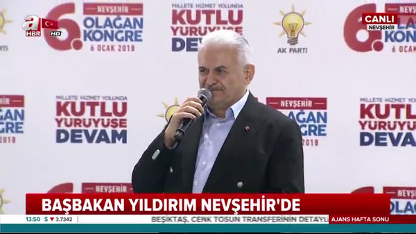 Başbakan Binali Yıldırım, AK Parti Nevşehir İl Kongresi'nde önemli açıklamalarda bulundu