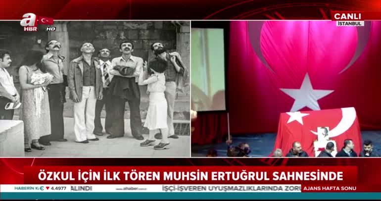 Münir Özkul için ilk tören Muhsin Ertuğrul sahnesinde