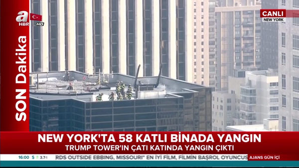 Son dakika! New York'taki Trump Towers'da yangın