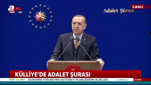Cumhurbaşkanı Erdoğan, Adalet Şurası'nda konuştu