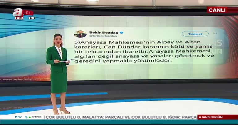 Bozdağ'dan AYM'nin tahliye kararına ilişkin son dakika açıklaması