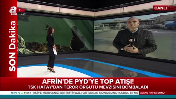 TSK, Afrin'de PYD mevzilerini vurdu