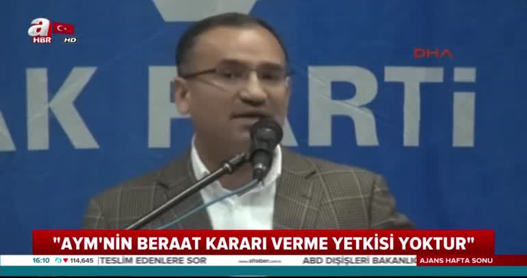 Bekir Bozdağ: AYM'nin beraat kararı verme yetkisi yoktur