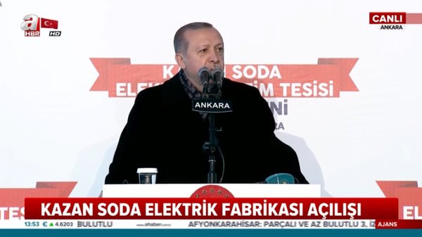 Cumhurbaşkanı Erdoğan, Kazan Soda Elektrik Üretim AŞ tesislerinin açılışında konuştu
