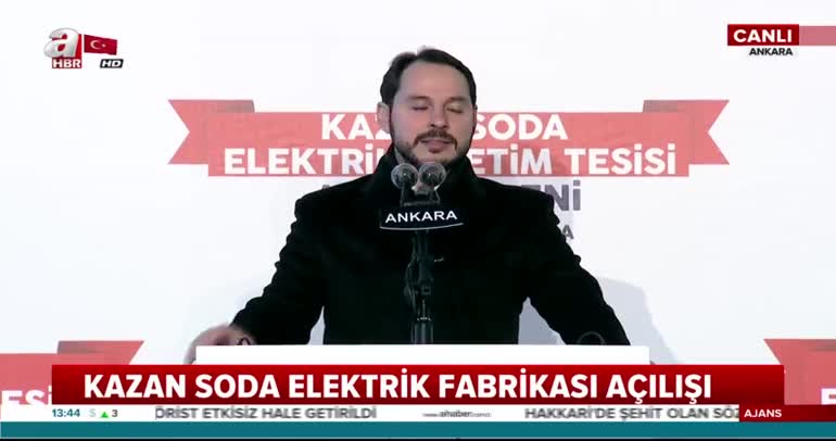 Bakanı Albayrak Kazan Soda Elektrik Üretim AŞ tesislerinin açılışında konuştu