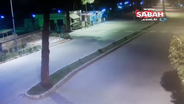 Alkollü sürücünün boş yolda ağaca girdiği kaza kamerada
