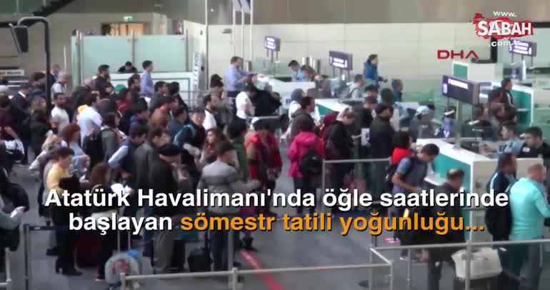 Havalimanlarında karne tatili yoğunluğu