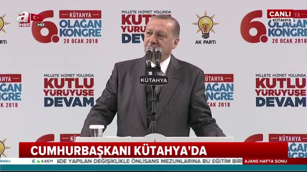 Cumhurbaşkanı Erdoğan, AK Parti Kütahya İl Kongresi'nde konuştu