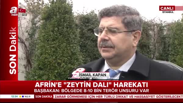 Başbakan Yıldırım, Medya temsilcilerini 'Zeytin Dalı' harekatıyla ilgili bilgilendirdi