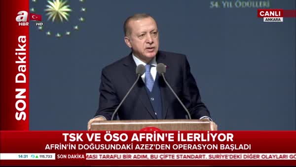 Cumhurbaşkanı Erdoğan Ankara Sanayi Odası Ödül Töreni'nde konuştu