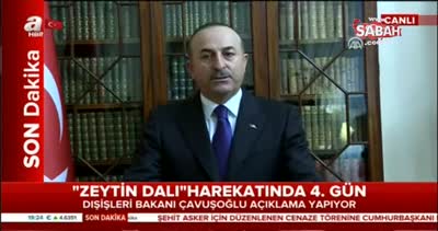Bakan Çavuşoğlu’ndan harekat ile ilgili flaş açıklamalar