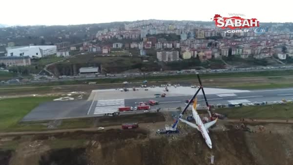 Trabzon’da pistten çıkan uçak hurdaya ayrılacak