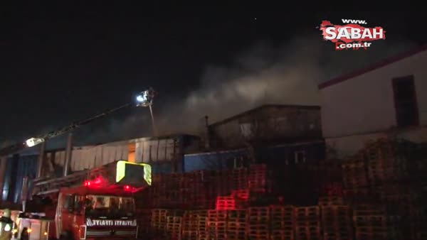 Pendik'te fabrika yangını