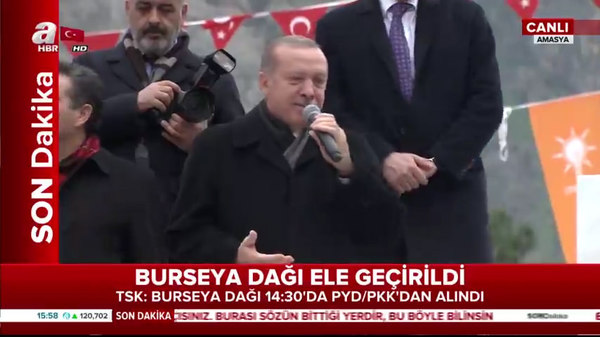 Cumhurbaşkanı Erdoğan Amasya'da vatandaşlara seslendi