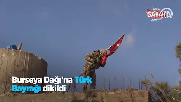 Burseya Dağı'na Türk Bayrağı dikildi!