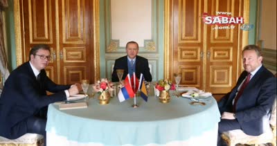 Cumhurbaşkanı Erdoğan, Sırbistan Cumhurbaşkanı Vuçiç ile öğle yemeği yedi