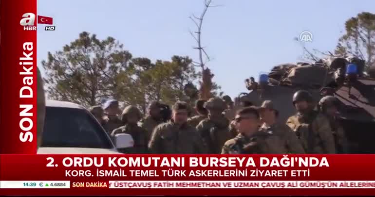 2. Ordu Komutanı Temel Burseya Dağı'nda