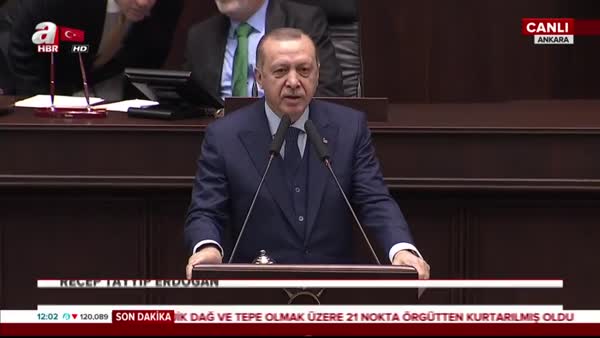 Cumhurbaşkanı Erdoğan AK Parti grup toplantısında konuştu