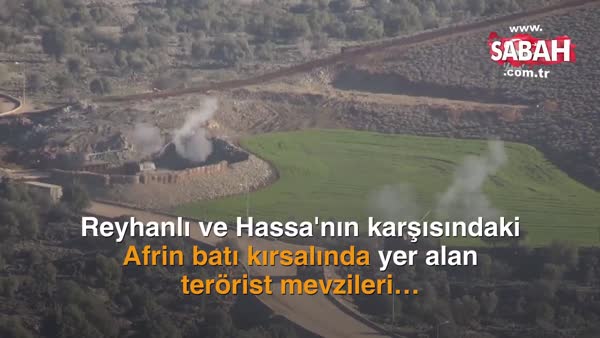 Afrin'deki terör mevzileri savaş uçakları ve topçu birliklerince vurulmaya devam ediyor