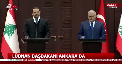 Başbakan Yıldırım, Lübnan Başbakanı Hariri ortak basın toplantısı düzenledi
