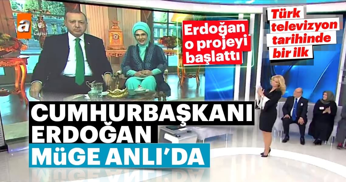 Cumhurbaşkanı Erdoğan, canlı yayında Müge Anlı’ya konuk oldu!