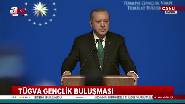Cumhurbaşkanı Erdoğan TÜGVA Gençlik Buluşması'nda konuştu