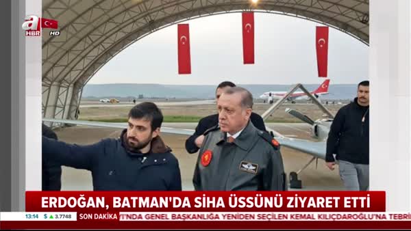 Cumhurbaşkanı Erdoğan İHA üssünü ziyaret etti