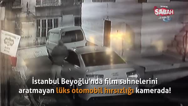 Film sahnelerini aratmayan lüks otomobil hırsızlığı kamerada
